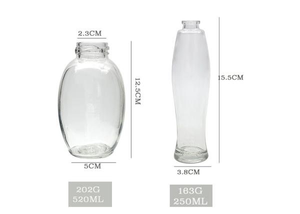 Bouteilles en verre cosmétiques vides claires de salle de bains avec le distributeur de pompe rechargeable
