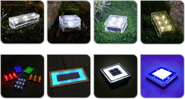 Square Decor Sidewalk Lights Solar Pavement Light LED Garden Brick Ice Lamps Led Brick Paver With Long Lifetime
