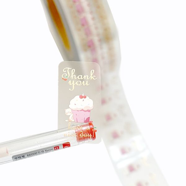 High Quality Personalized Transparent Waterproof Vinyl Adhesive Sticker Labels UV Printed for Beverages & Perfumes Cup Use