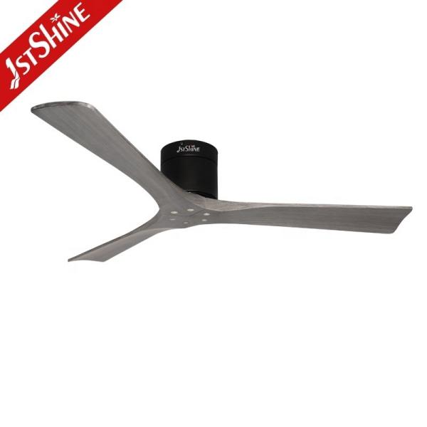 52 polegadas de controle remoto Ventiladores de teto Impressão de tela de seda Logotipo Facas de madeira simples