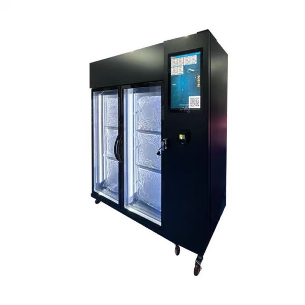 32 Inch Touchscreen Flower Vending Machine with 14 Customizable Lockers and Adjustable Refrigeration