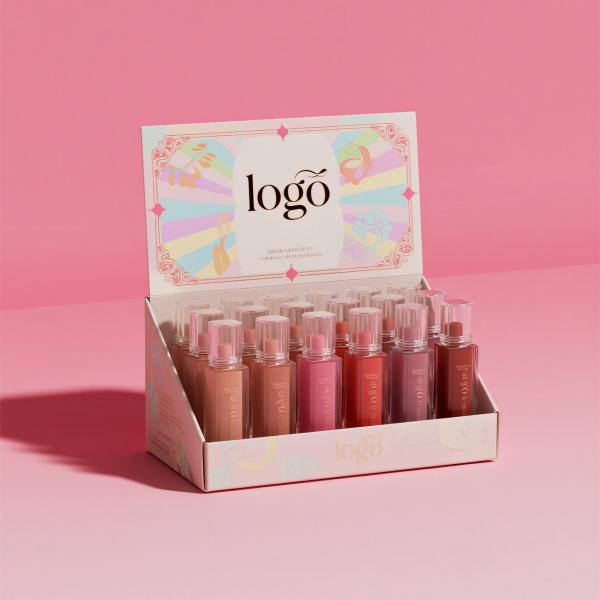 Promotion Portable Cosmetics Display Stand Recyclable Cardboard Paperboard for Point of Purchase Countertop Shelf Use