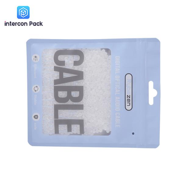 7.87x6.30 inch Paper Plastic Composite Bag Electronic Product Three Side Sealing Bag