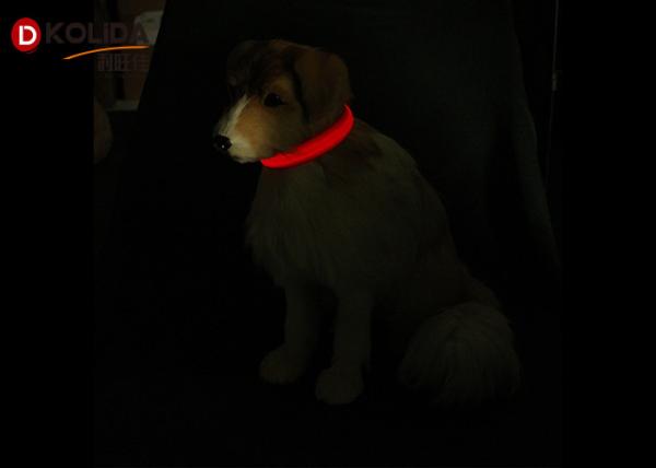 Security LED Iluminous Anti Lost Dog Collar Night Necklace With 1 * CR2032 Button Batteries