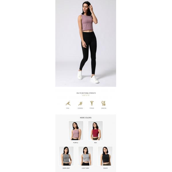 Women 210gsm Workout Vests For Women Tie Up Drawstring Sports T Shirt Top