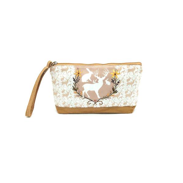 Cute Cartoon Printing Reusable Cotton Canvas Cosmetic Bag