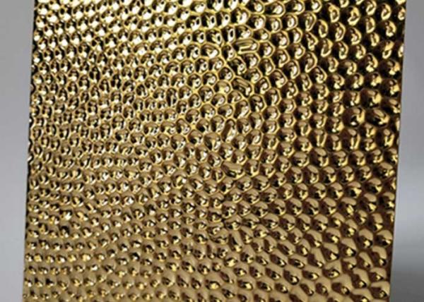 SGS 8K Decorative Etched PVD Plated Stainless Steel Wall Panels