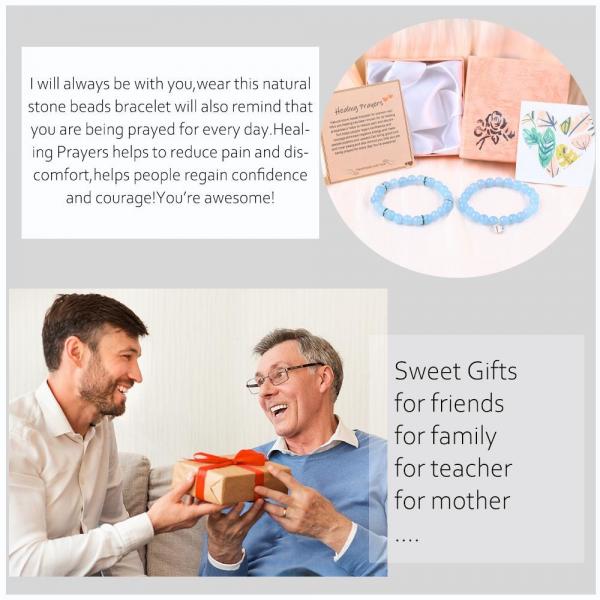 8мм Аметист Синий Аквамарин Драгоценный Камень Браслеты Кристалл Лечение