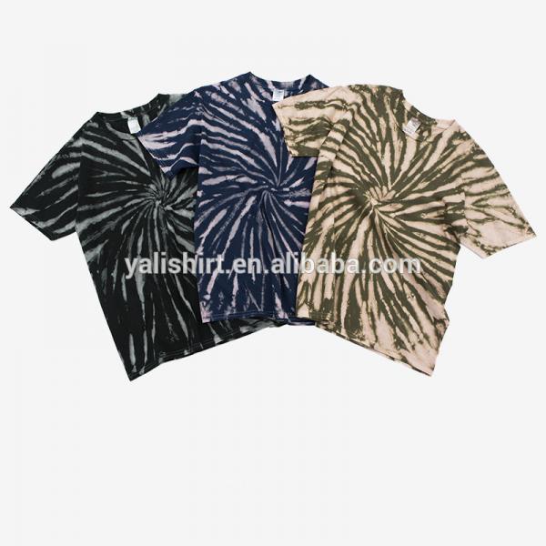 Stock wholesale high street tie dye shorts sleeves t shirts for men
