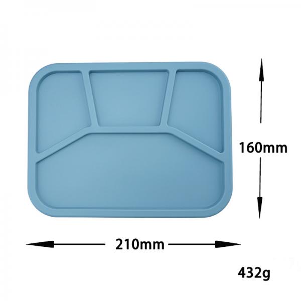 Silicone Bento Box, LeakProof Lunch Box With Lid, Unbreakable Food-Grade Divided Storage Container for Adult Kid