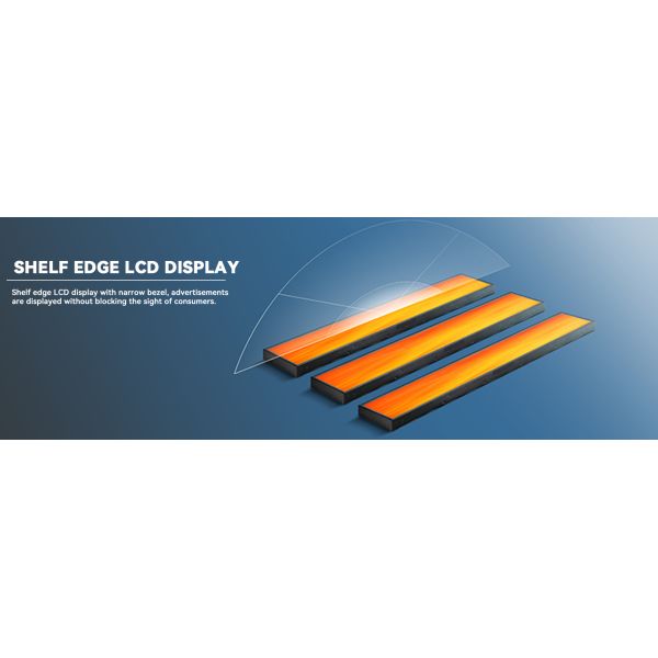 MJK 19 21 24 28 37 Inch Stretched Bar LCD Display Indoor High Brightness Wall Mountable Advertising for Elevator Shopping Mall
