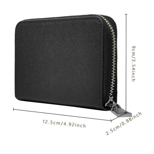 Leather Sublimation Coin Purse With Zipper Custom Compact Wallet For Sublimation Printing