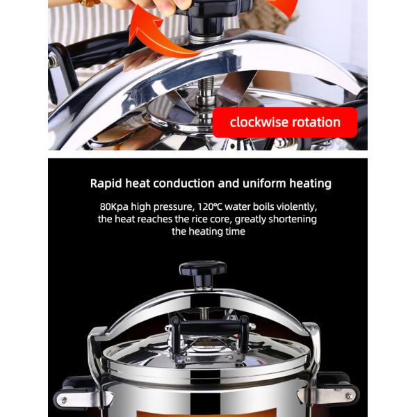 Герметическая электрическая кастрюля 30 до 44cm нержавеющей стали SUS304 устойчивые