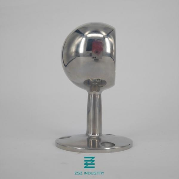 Silver Color Flat Ground Handrail Bracket Hardware 42.4mm High Strength