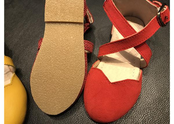 Adjustable Straps Mary Jane Soft Kids Shoes Cowhide Ballet Flats Ankle