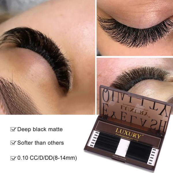 3D Premium Silk Volume Lash Extensions 8-14mm C/D Curl Individual Lashes Soft Matte Black Professional Eyelashes