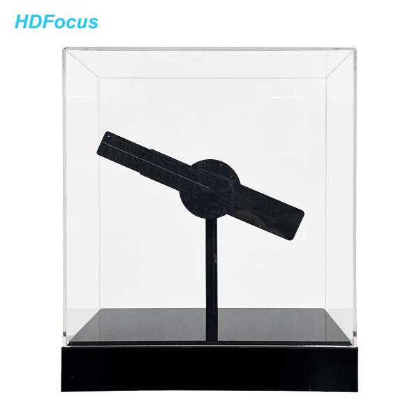 Rechargeable Mini Table Type Hologram Gift Advertising Display Equipment 3D Holographic Projector LED Fan for Toy and Gift Shops