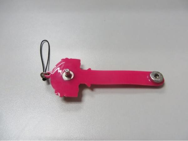 Multi Function Cute Charms Earphone Silicone Cable Winder Keyring In Pink Color For Girls Lanyard