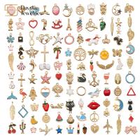 Charms Plaqué Or Émail Métal Dangle Pendentif Tags Pour Diy Jewelry Craft