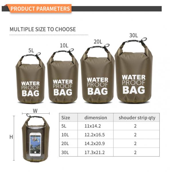 OEM ODM Triathlon Accessories 5L 10L 20L 30L PVC Ocean Pack Dry Bag