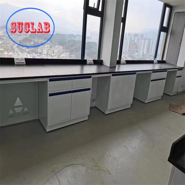 Adjustable Height Chemistry Lab Bench L Shaped Laboratory WorkbenchFFor Hospital Lab