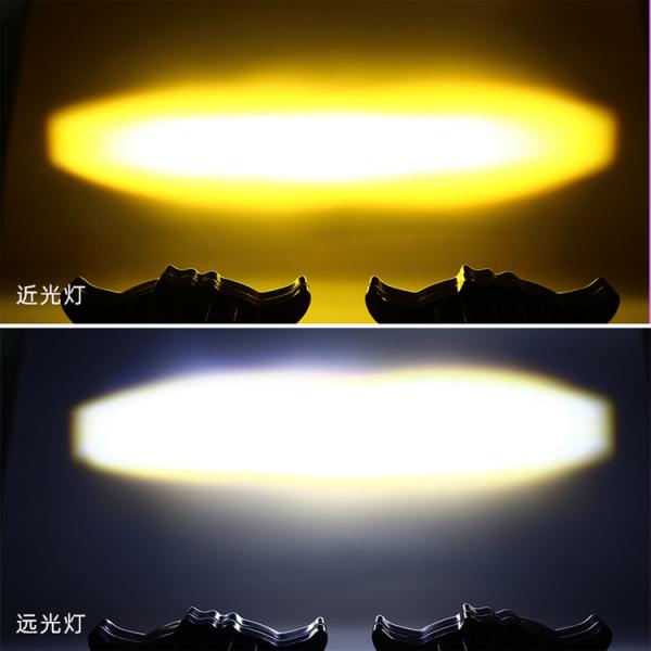 16W Dual Color LED Motorcycle Fog Light Head in Owl Design for Custom Modified Project