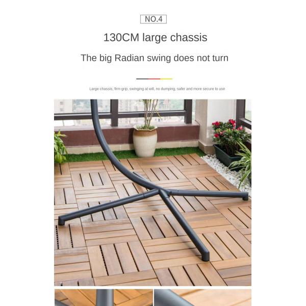 Deep Cushion Outdoor Swing Balcony Hanging Baskets for Customized Size Hotel Leisure