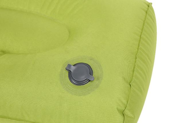 Neck Inflatable Travel Pillow Green Color Square Shape CGS Certification