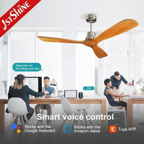 52 polegadas ventilador de teto sem luz Tipo de vento padrão com controle remoto e pás