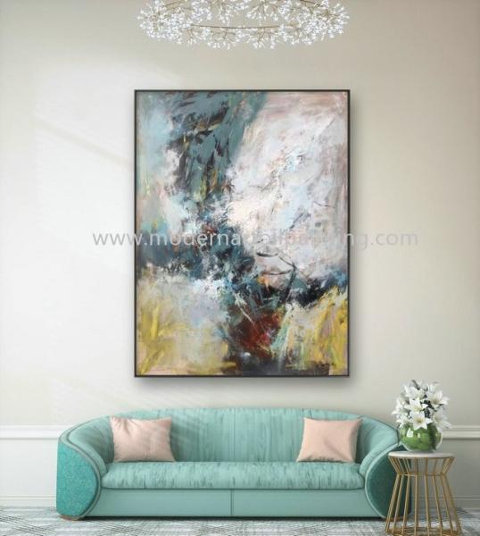 Interior Cold Abstraction Paintings 36 X 48 Inches Large Abstract Canvas Wall Art Painting