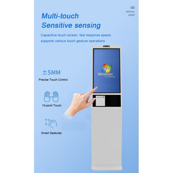 32 Inch Indoor Windows Restaurant Food Self Order Machine Upright All-In-One SDK for Payment Kiosk