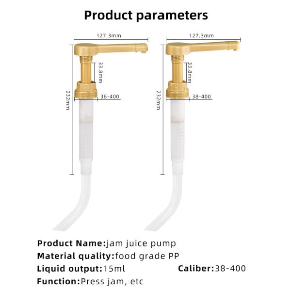 Золотой насос для распределения соуса 38-400 15cc и 30cc с изогнутой соломой ЗОЛОТНЫЕ насосы для соуса для 64 ′′ 90,4 ОЗ бутылок