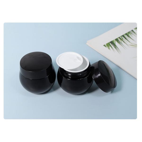 30 g/50 g tapa de plástico vacío helado negro exfoliante corporal mantequilla crema facial plástico recipientes cosméticos