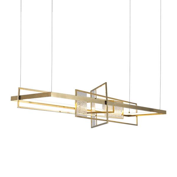 Nordic Modern Simple Glass Metal Art Living Room Dining Room Chandelier Creative Pendant Light