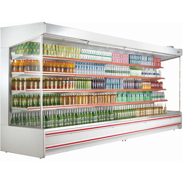 дисплей охладителя коммерчески раздвижной двери овощей плодов открытый