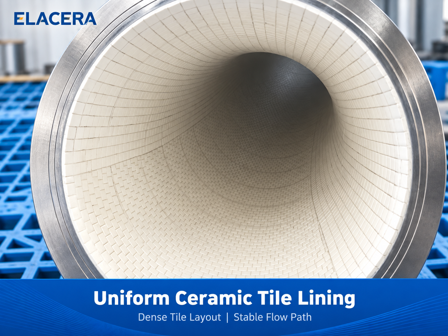 Wear Resistant Ceramic Tile Lined Steel Pipe for Abrasive Material Conveying