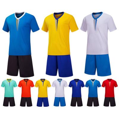 Uniformes curtos do futebol da juventude da luva da placa clara para meninos de escola