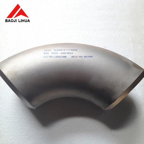 Gr12 90 Degree Titanium Elbow OD 1/8 ASME B363 Push Processing