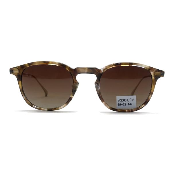 AS080T Women s Round Sunglasses with Acetate Frame Gender Women Eye Shape Round