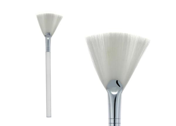 Soft White Large Fan Contour Flat Angled Blush Brush Cosmetic Makeup Brushes