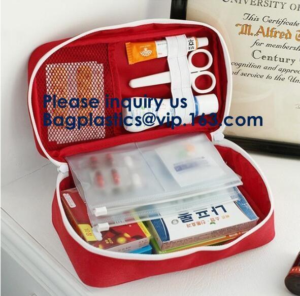 First Aid Bags, Kit Bag, Medical Storage Bag, Portable Pouch, Emergency Medicine, Handy Pills Pocket