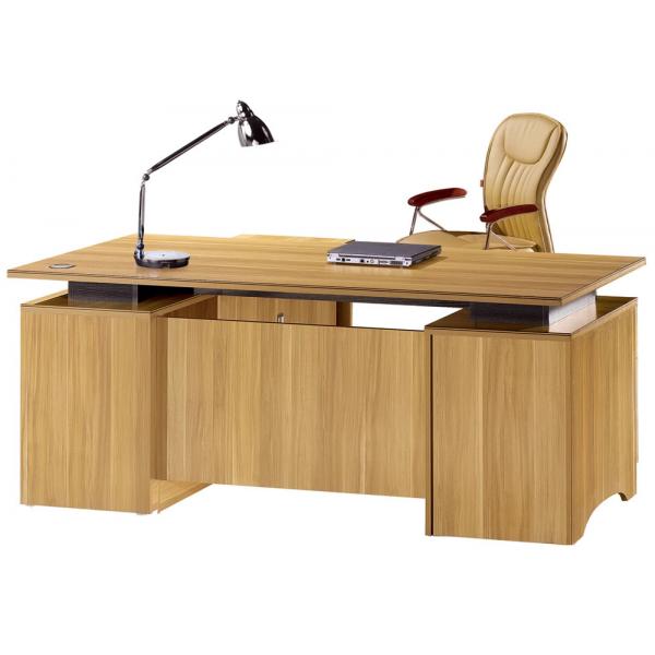 Small Size Melamine Office Furniture L Shape Structure With Side Return Desk