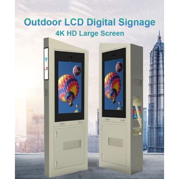 55 inch real-time monitoring outdoor lcd signage suitable for commercial districts