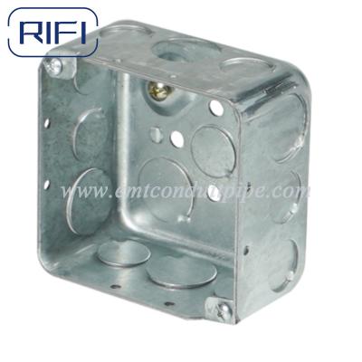 Galvanized Steel 4x4x1-1/2 Square Steel Electrical Box With Screw