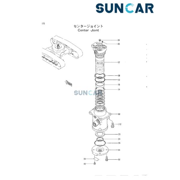 9101521 Swivel Joint/ Center Joint Seal Kit For Hitachi Excavator EX100-2 EX100-3 EX100-3 EX100-5 JPNC EX100-5 EX100-5
