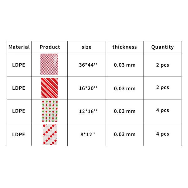 Подарок таможни толщины 0.03mm пластиковый кладет слон рождество в мешки Xmas