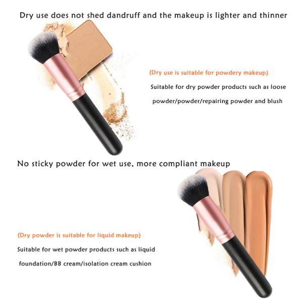 Synthetic Hair 1pcs Kabuki Makeup Brushes ISO 9001