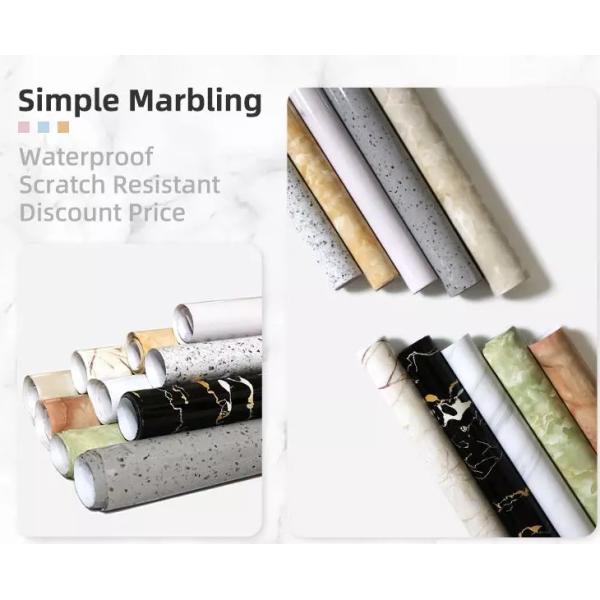 Marble Grain Texture Interior Pvc Film Uv Resistance For Membrane Doors