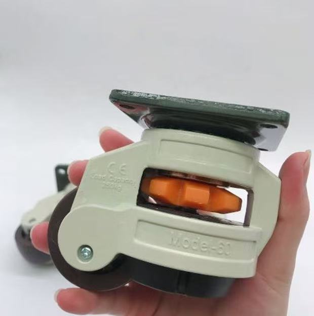 GD60F Heavy Duty Leveling Caster Wheel with 500kg Capacity, Aluminum Alloy Housing, and Dacromet Coating