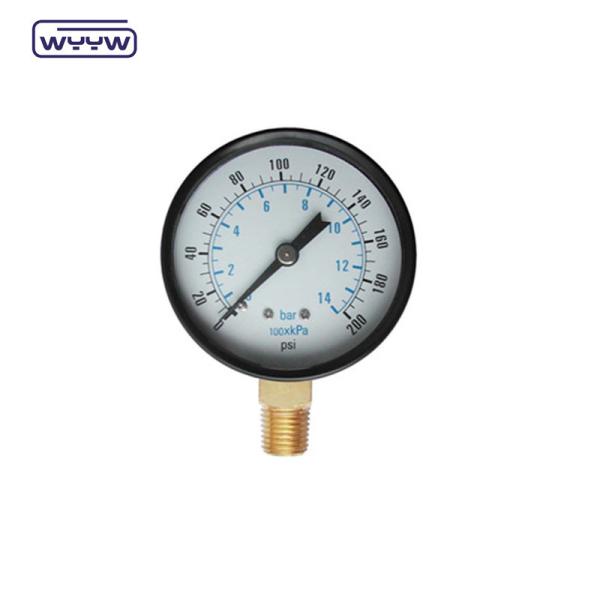 2 Inch Dial Size High Pressure Meter with 304 Stainless Steel Case - Industrial Pressure Gauge Manometer
